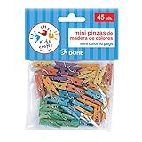 Mini pinzas de madera en colores surtidos