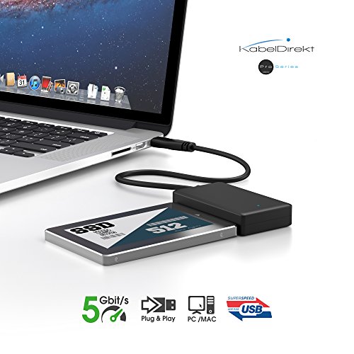 KabelDirekt USB 3.0> SATA Adapter  2,5 Zoll SSD/HDD bis 2TB - 4