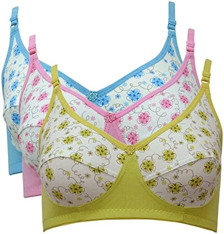 Body Tonic Ladies Floral Print Bra Full Coverage Non Padded Assorted Colour 6 Pcs