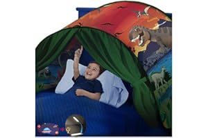 FLAYOR Tente de Lit Enfant Dream Tents - Tente de Rêve Enfants Pop Up Lit Tente Playhouse de Tente Apparaitre Intérieure Enfant Jouer Tentes Cadeaux de Noël pour Garcon Fille (Dinosaures)