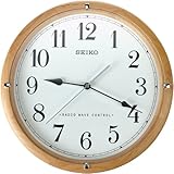 Seiko QXR303Z Funk-Wanduhr aus Holz