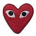 Produktbild Embird "Play" Comme Des Garcons Flicken zum Aufbügeln / Aufnähen, rotes Herz mit Augen