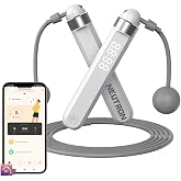 Neutron Akıllı Bluetooth Atlama İpi - Egzersiz Atlama, Ayarlanabilir Kablolu Nane Askısız Top Bluetooth Destekli