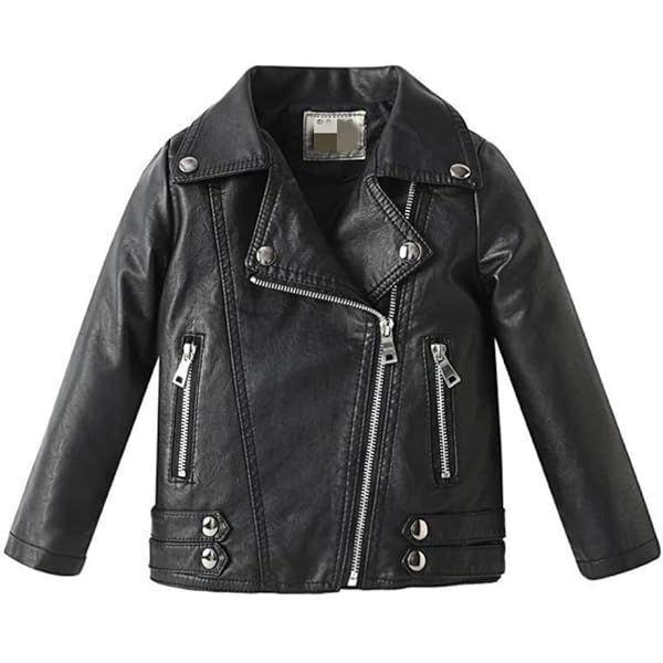 Miwentor Chaqueta De PU Para Niñas Y Niños Primavera