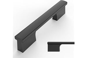 Amerdeco 10 Stück Möbelgriffe Schwarz 96mm Lochabstand Schubladen Griffe für Küchenschränke Schrankgriffe Schubladengriffe Türgriffe für Küchenschränke Kleiderschrank UK0048