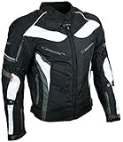 Heyberry Textil Motorrad Jacke Motorradjacke Schwarz Grau...