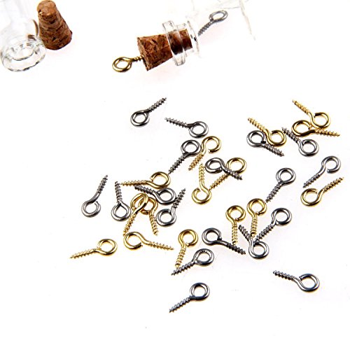 TININNA 50 Stück 0.5ml Mini Klein Glasfläschchen mit Korkverschluss Glasflaschen Mini Vials Fläschchen mit Korken - 4