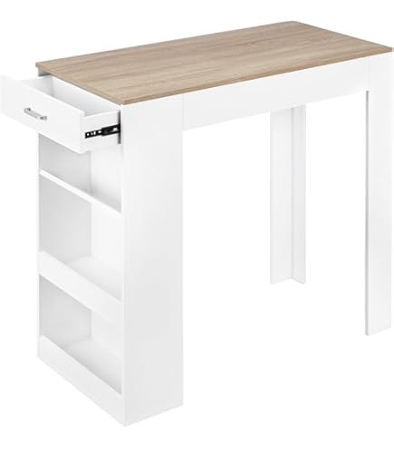 Vicco table de bar, blanc, 70x70cm