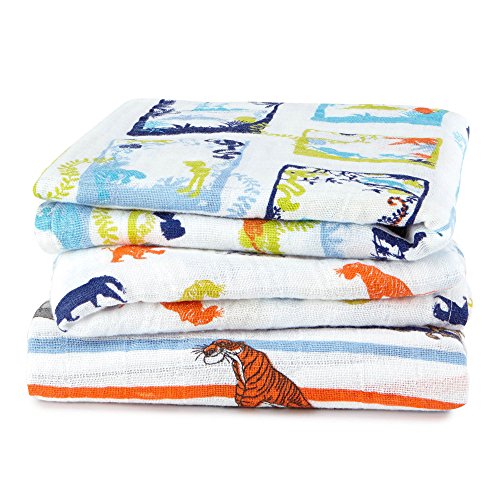 aden + anais Disney Baby Classic Musy (The Jungle Book, Pack of 3)