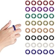 40 Stücke Finger Massage Ring, 8 Farben Stachelige Sensorische Finger Ringe Anti Stress Acupressur Ringe, Leise Stress Reduzierer und Massager für Jugendliche Erwachsene