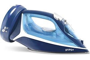 gridinlux® | Plancha Ropa Iron Lux 2600 | Sin cable | Base cerámica | Salida vapor 26 g/min | Golpe vapor 700 mg | Protección Anti sobrecalentamiento | Anti-Goteo | Anti-Cal