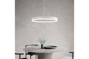 STARRYOL Moderna lampada a sospensione, lampadario a LED, illuminazione a sospensione regolabile bianco 20W per soggiorno, sala da pranzo, camera da letto - 4000K Luce neutrale