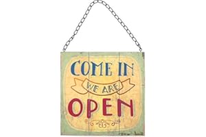 WINDHORSE Something Different Wholesale Cartello aperto/chiudere (12/24), in legno, multicolore, 22x22x1 cm