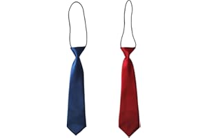 ZBHDEYG 2 Pièces Cravates Pour Enfants - D'École, Vêtements Pour Garçons, Formelles Pour Filles De Remise Des Diplômes, Uniformes De Couleur Unie