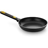 BRA Daily Pro Frying Pan, 20 cm, Black and Yellow, Die-Cast Aluminium, Full Induction, Non-Stick, Three-Layer Suitable for Al