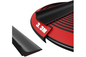 FFPMYF Listello Di Tenuta Per Piano Di lavoro Della Cucina,Autoadesiva Silicone Doccia Barriera, Angolo Cucina,Bagno Acqua Barriera, Soglia Doccia, Guarnizioni Doccia, Bordo Doccia（Nero/3.3m)