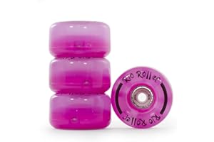 Rio Roller Light Up Quad Roller Skate Wheels- Pink