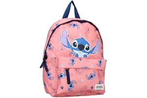 mybagstory plecak - Stitch - Disney - Dziecko - Szkoła - Podstawowa - Przedszkole - Przedszkole - Tornister dziewczęcy, Rozmiar 31 cm - Regulowane ramiączka - Pomysł na prezent, Różowy, 31 cm