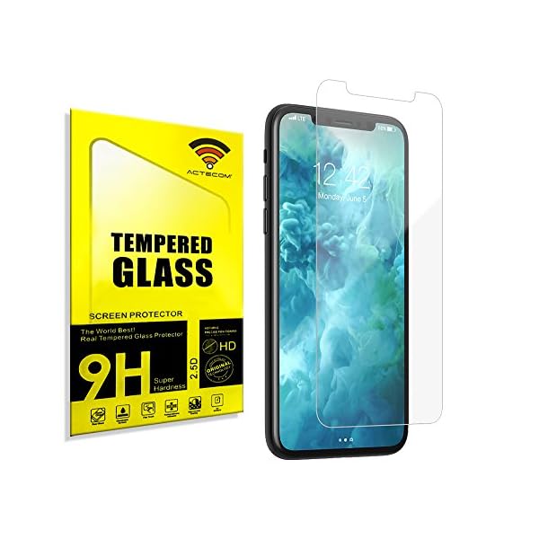 ACTECOM® Protector DE Pantalla para iPhone XS MAX 6.5" Premium Cristal Vidrio Templado