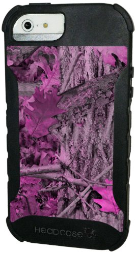 HeadCase Rugged Case for iPhone 5/5S/5C - Frustration-Free Packaging - Pink Camo