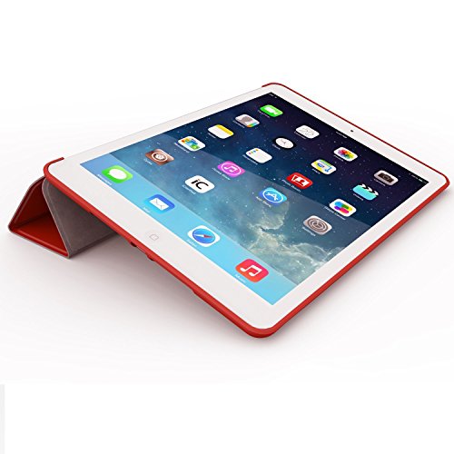 Khomo iPad Mini 1, 2, 3 Hülle Case Rot Rotes Gehäuse mit doppelten Schutz ultra dünn und leicht, Smart Cover – Dual Red - 3