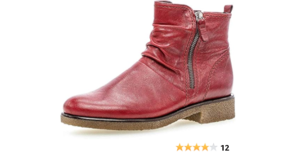 amazon red ankle boots