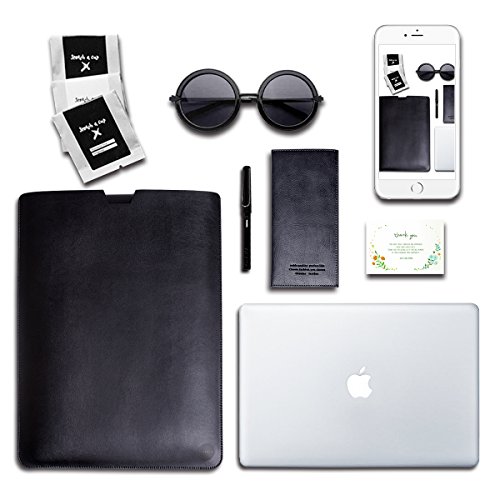 WALNEW Schlanke Leder New MacBook Air 12 Zoll Hülle, MacBook Schutzhülle, Hülle, Case, Cover, New MacBook Air 12 Zoll Hülle mit Handgriff, geschütztes Inneres und externes Mousepad - 8