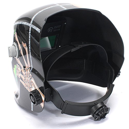 Solar Schweissmaske – TOOGOO(R) Automatik Solar Schweisshelm Schweissschirm Solar Schweissmaske Skull - 6
