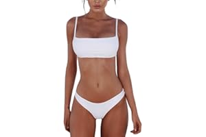 meioro Costumi da Bagno per Donna a Due Pezzi Bikini a Vita Bassa Tankini Bikini Push Up Abito a Vita Bassa