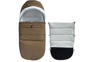 Colu Kid Chancelière universelle chaude pour poussette Babyzen YOYO – Ajoutez un coussinet épais – Doublure douce et surface résistante aux éclaboussures – Lavable en machine (café)