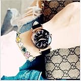 Shangshu Damenuhr Mode Analoge Quarz Uhren Magnetic Mesh Band Diamant Armbanduhren Für Mädchen Wasserdicht,Black