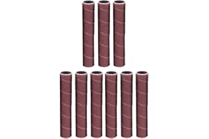 Emiif 115mm/4.5inch Sanding Sleeves, 80/150/240 Grit Mixed Vibrating Spindle Sander Sleeve Sanding Paper Drum Polishing Tools-9 Pcs