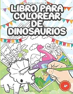Libro Para Colorear Dinosaurios: Libro Infantiles Para La Escuela Primaria Con Dinosaurios, Preescritura 1, Primeros Ejercicios De ... Cuaderno De Actividades Infantiles - 4 Años