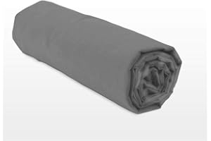 Home Linge Passion Prześcieradło z gumką, 57 nici, bawełna, ciemnoszare, 160 x 200 cm