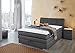 Produktbild Boxspringbett, Boxspring, Boxspringsystem, Bett, Springboxbett, Boxbett, Matratzen, Topper, Bettkasten, Hub-Matratzenrahmen, grau, 140 x 200 cm