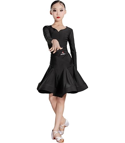 Gonna Da Ballo Latino Per Donna Gonne Latine Nere Per Adulti Falbala Sala Da Ballo Salsa Samba Increspato Tango Cha-Cha Costumi Di Danza Di Scena