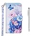Produktbild TOUCASA Hülle für Galaxy J7 2017,Handyhülle für Galaxy J7 2017,Brieftasche PU Leder Flip Case Magnetverschluss Handytasche Klapphülle für Samsung Galaxy J7 2017,Schmetterling