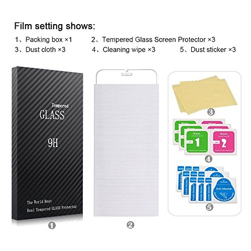 iPhone 8 Plus/7 Plus/6S Plus/6 Plus Screen Protector, WZSÂ® [3-Pack] Premium Tempered Glass Screen Protector for Apple iPhone 6 Plus/6S Plus/7 Plus/8 Plus (5.5 inch) 9H Hardness and 3D Touch Compatible, Anti Fingerprint, No Bubbles