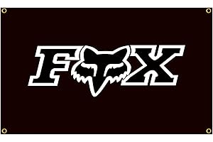 REYINL RAUMM FOX Motorcycle Racing 3x5ft Car Flag, Snap On Flag Tools 100% Polyester, for Car Fans Large Decor Emblem Outdoor/Indoor Banner with Brass Grommets, 3x5ft