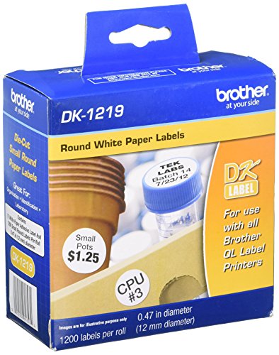 Preisvergleich Produktbild Brother DK1219 Papieretiketten, rund, 12 mm