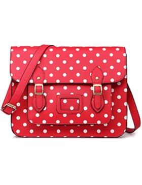 Miss Lulu Damen Schultertasche Cross Body School Messenger Bag Satchel Schule Tasche