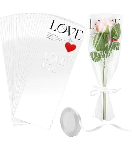 60 fogli di carta da regalo per bouquet di fiore, buste e sacchetti in carta kraft per fioristi, centri commerciali, confezioni per fiore, festa della mamma, San Valentino