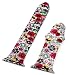 Produktbild EL-move Für Apple Watch Armband, Armband 42mm, 44mm Serie 1 2 3 4 Sport Silikon Armbanduhr Silikonarmband Ersatzarmband Armband für Apple Watch Smartwatch (Flower 38MM 40MM)