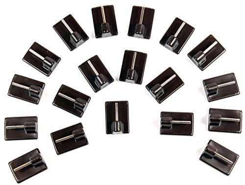 Gardinenhaken 30 Stück Braun -K&B Vertrieb- Gardinen Haken selbstklebend Klebehaken Klebe Haken 007 - 5