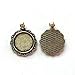 Produktbild Ritoule 20pcs/Lot 16mm Necklace Pendant Setting Antique Bronze Silver Glass Cabochon