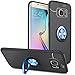 Price comparison product image Case for Samsung Galaxy S7 Edge,Samsung Galaxy S7 Edge Case TPU,WIWJ Soft TPU Cover Case 360 Degree Rotating Kickstand Phone Shell with Finger Loop Drop Resistance Flexible Protection Smartphone Case with Stand Holder Phone Case Anti-Shock Ultra-Thin Designed Phone Shell with Metal Ring Holder Magnetic Car Mount Silicone Back Case for Samsung Galaxy S7 Edge - Black+Blue Ring + 1 x Black Touch Stylus Pen