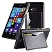 Produktbild Nokia Lumia 535 Hülle in SCHWARZ von Cadorabo - Handyhülle Backcover mit Kartenfach , Standfunktion und Magnetverschluss für Lumia 535 Case Cover Schutzhülle Etui Tasche Klapp-Style in SCHWARZ