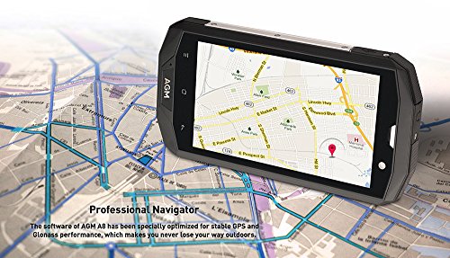 AGM A8 - Android 7.0 IP68 impermeable al aire libre Smartphone 5.0 pulgadas Gorilla Glass pantalla 3GB RAM 32GB ROM 13MP cámara 4050mAh Batería GPS NFC doble SIM