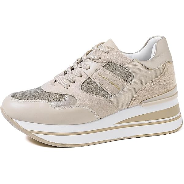 QUEEN HELENA Scarpe da Ginnastica Casual Platform Sneakers Plateau
