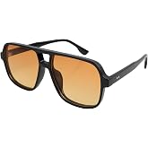 SopwMap Retro Pilot Sunglasses for Women and Men, Classic Oversize Design with Double Bridge, UV400 Protection for Daily Use